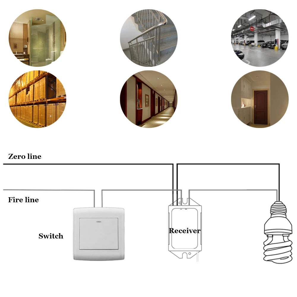 1 шт. практические цифровой Беспроводной приемник лампа светильник RF настенный выключатель дистанционного Управление переключатель до 1/2/3/4 подъездных путей, ВКЛ/ВЫКЛ 220V лампа светильник