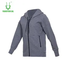 Vansydical куртка для бега для Для женщин ветрозащитный с капюшоном Спортивная куртка тренировки бег Йога Топ Женская обувь на застежке-молнии Фитнес тренажерный зал Спортивная