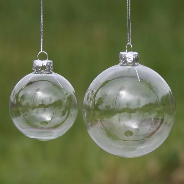 100pcs Wholesale 8cm 10cm DIY Paintable Shatterproof Clear Christmas 100pcs wholesale 8cm 10cm DIY Paintable Shatterproof Clear Christmas Ball Silver Cap Plastic Ornament Christmas Tree Decorations - 100pcs Wholesale 8cm 10cm DIY Paintable Shatterproof Clear Christmas