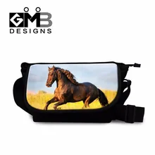 Сторона ноутбука сумка для ноутбука для мужчин, брезентовые сумки на плечо, сумки для подростковый Школьный Рюкзак Плюшевые Лошадь печатных сумки на плечо сумка через плечо на молнии для маленьких мальчиков