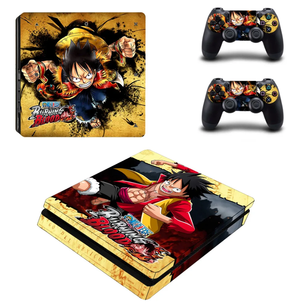 Аниме One Piece Luffy Decal PS4 Slim Skin Sticker для консоли Sony PlayStation 4 и 2 контроллеров Sticker|stickers