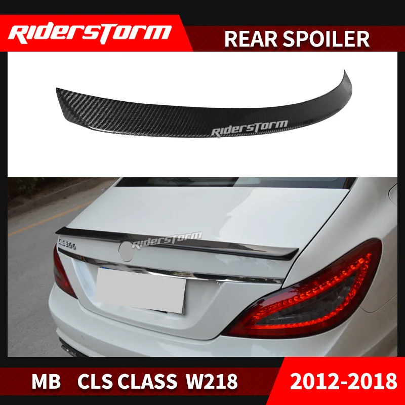 Для Mercedes класс CLS W218 Спойлер углеродного волокна задний спойлер багажника крыло 2012- задний бампер задний спойлер