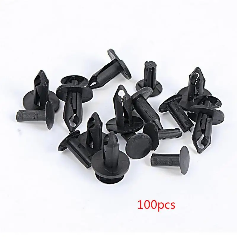 100 шт. черный гриль Крепеж заклепки Push Pin зажимы фиксатор для Jeep Wrangler JK 07-17 черный ABS автомобильные инструменты человек авто аксессуары