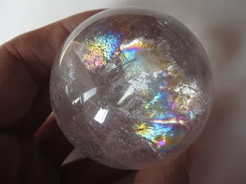 

Natural Clear Quartz Rainbows Ball Crystal Sphere Orb Healing 176g