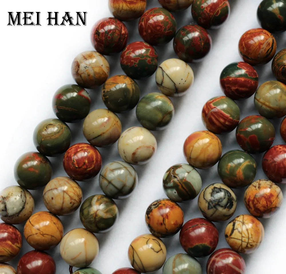 Meihan натуральный Пикассо Гладкий Круглый бисер для самостоятельного изготовления ювелирных изделий дизайн браслет Женское Ожерелье