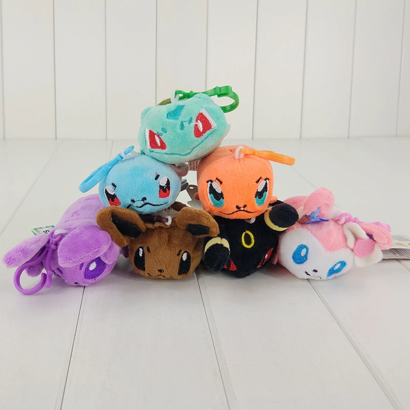 

8 Styles 4-6cm Tsum Tsum Eevee Screen Cleaner Bulbasaur Squirtle Charmander Sylveon Espeon Umbreon Plush Toy Stuffed Dolls