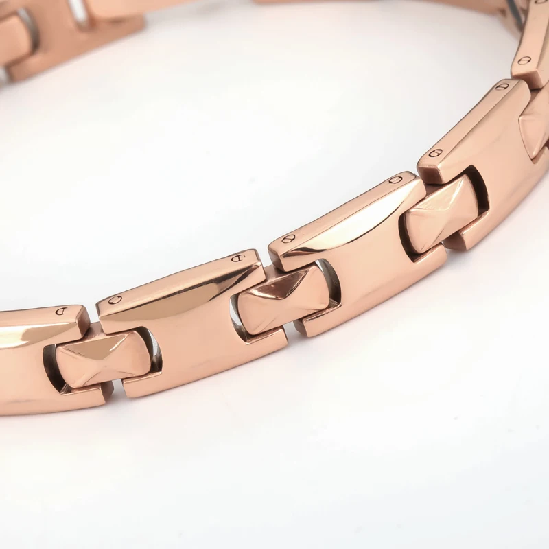 2019 fashion pyramid jewelry woman Charm designer Bangles rose gold color 18.5cm magnetic bracelets for women (2)