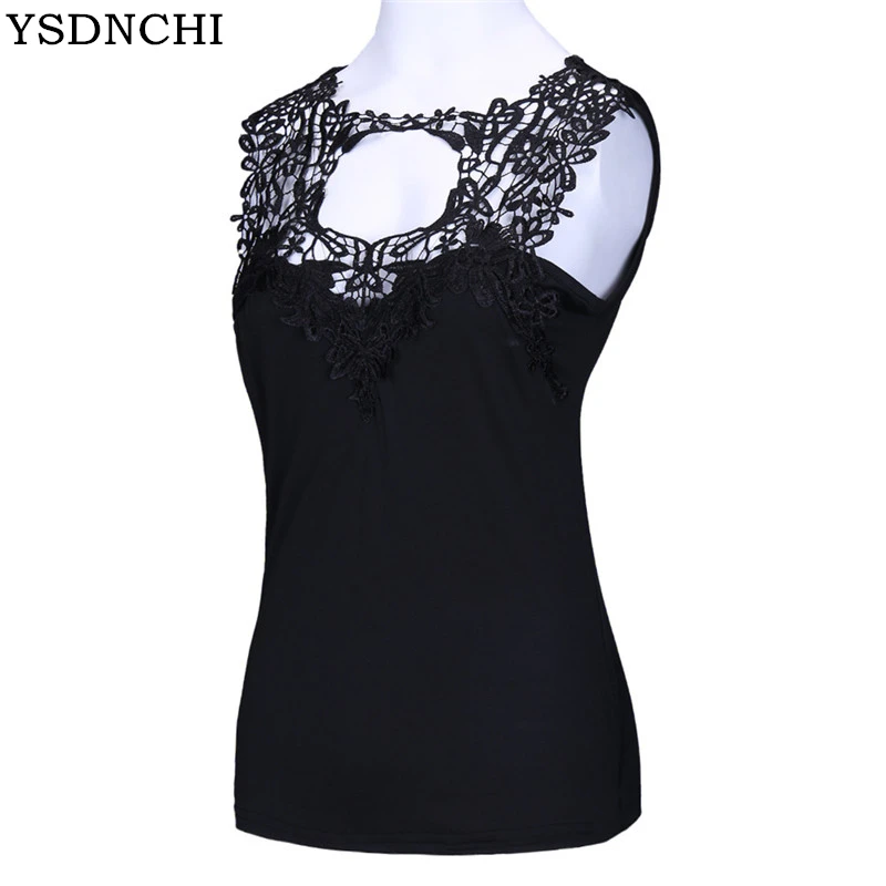 

YSDNCHI Tank Tops Summer New Camis Sexy Tanks Lace Top Patchwork Ladies Fashion Female Female Camisole Plus Size Tanks Women 4XL