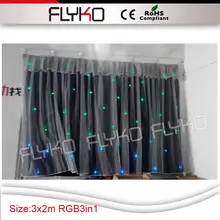 3X2 м хорошее качество голубое и белое покрывало со светодиодными лампами фон