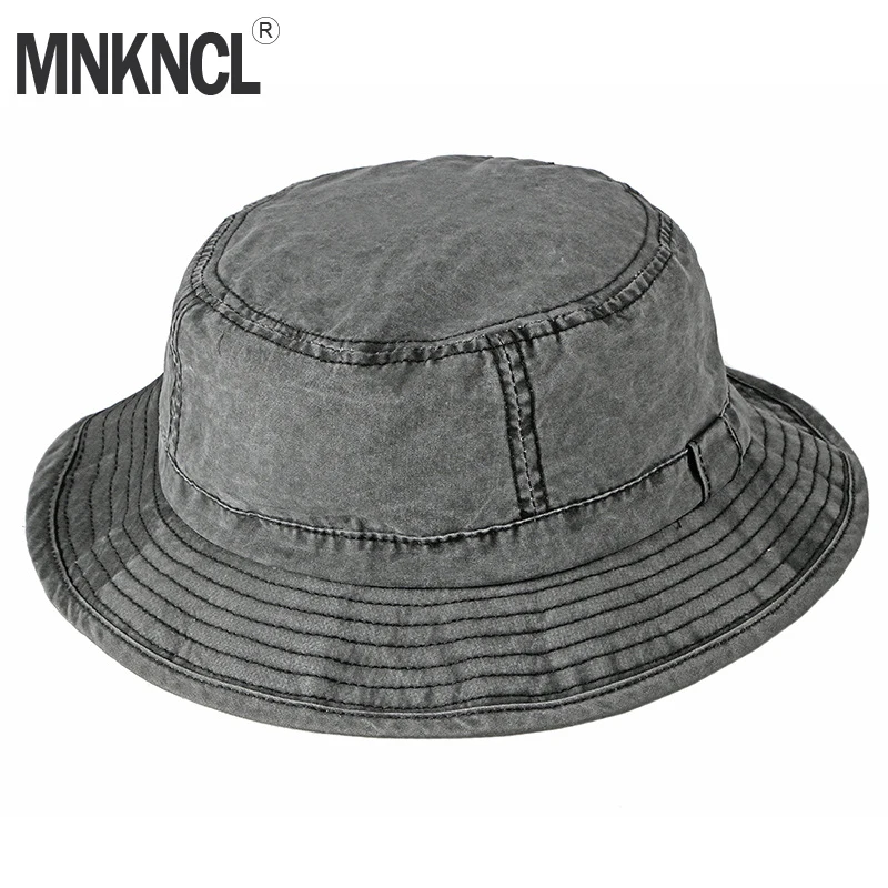 

MNKNCL New Fashion Flat Top Sun Hat Cotton Basin Caps Flat Top Bucket Hat Fisherman Hat Summer Beach Leisure Panama Hats
