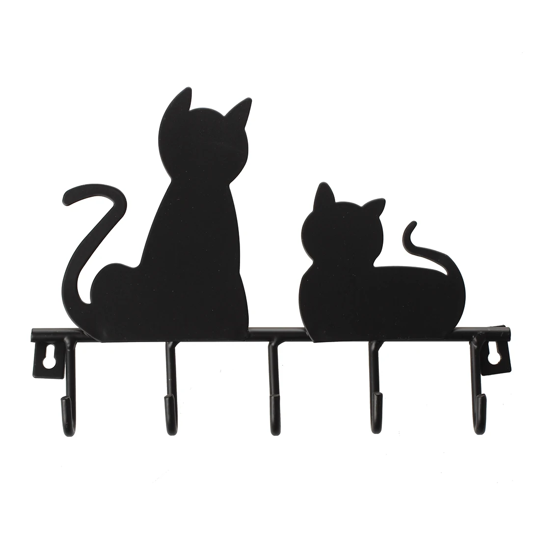 

Fashion Black cat design Metal Iron Wall Door Mounted Rustic Clothes Coat hat key hanging Decorative Wall Hooks Robe Hanger