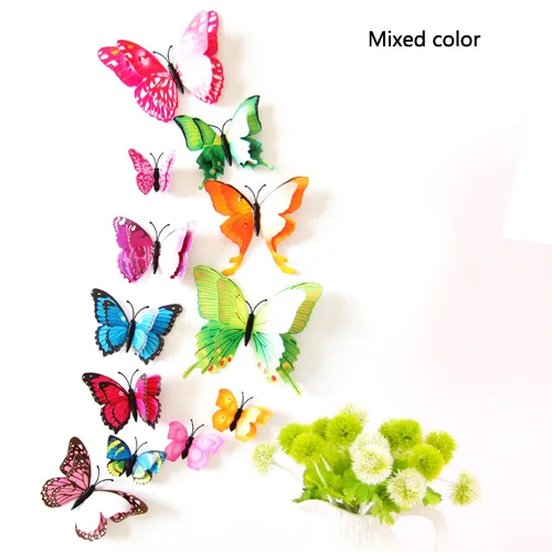 Adesivi Murali 3D A Forma Di Farfalla - Con Magnete E Punti Adesivi, PVC Colorato, Dimensioni 6-12 Cm, Rosa, Per Decorazione Casa, Frigorifero, Festa