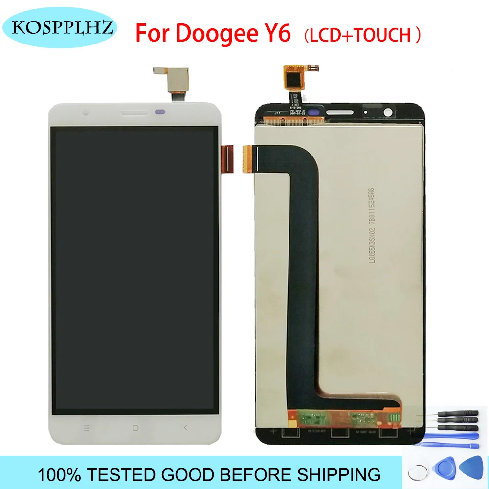 

For Doogee Y6 Y6C pianno LCD Display And Touch Screen assembly Repair Parts 5.5 Inch Replacement For Y 6 +Tools