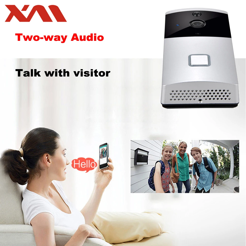 XM видеодомофоны дверные звонки беспроводной PIR смарт стены Wi Fi удаленного мониторинга камера Низкая мощность 6 месяцев в режиме ожидания