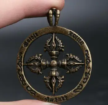 

Chinese Bronze Exquisite Tantra Amulet Xiangmo-chu Pestle Pendant Exorcise Evil Spirits Statue