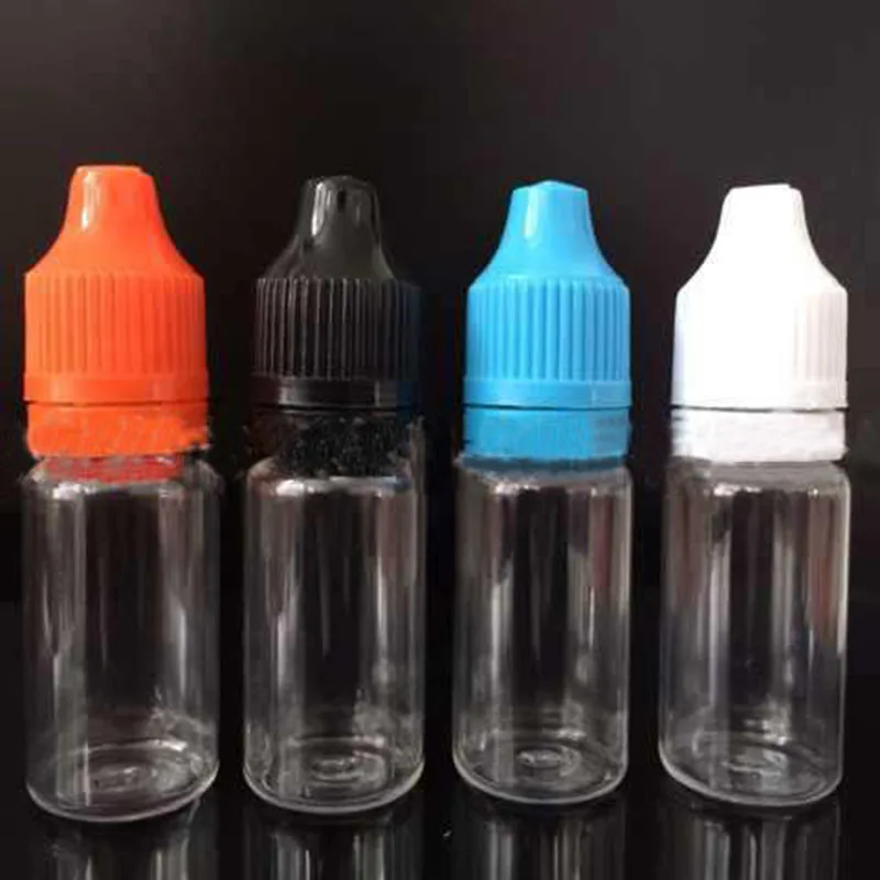 2500pcs PET 10ML Dropper Bottles empty plastic Clear E Liquid bottle With Tamper Evident Childproof Cap For E Juice vape Eliquid