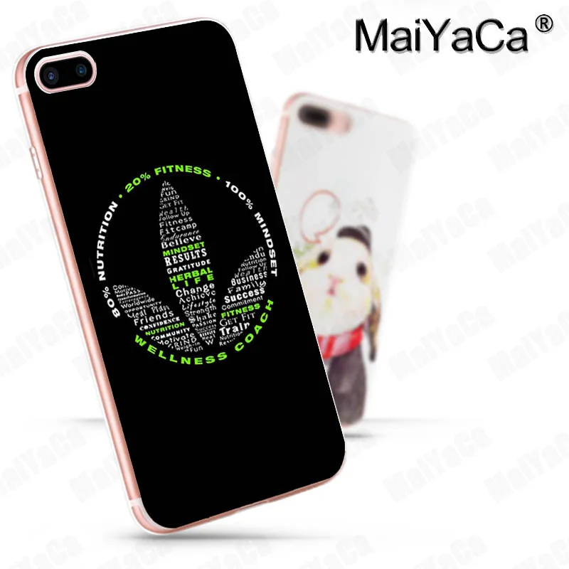 MaiYaCa черный и зеленый Herbalife сплошной цвет ультратонкий Модный чехол для телефона для iPhone 8 7 6 6S Plus X 10 55S SE XS XR XS MAX - Цвет: 5