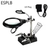 ESPLB Helping Hands Third Hand Soldering Iron Welding Stand Station with 5 LED Clip Welding Magnifier Magnifying Glass ► Photo 2/6