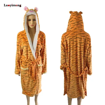 

Unicorn Tigger Cartoon Robes For Women Long Sexy Robe Stitch Animal Women Sleepwear Winter Autumn Bathrobe Nightgown Robe Femme