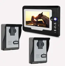 freeship Wired Audio Visual Intercom LCD Monitor Wired Video Door Phone 700TVL Intercom System home security camera