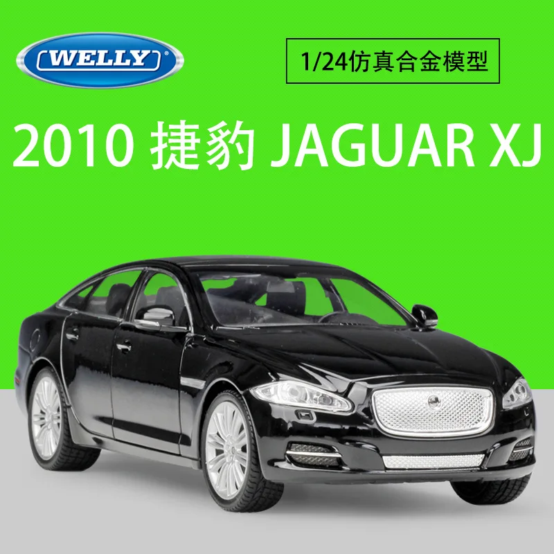 

1:24 Welly Jaguar XJ 2010 black/white/grey Diecast Model Car