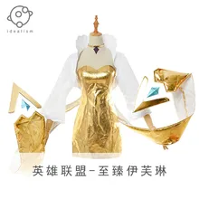 2019 New Hot Sale LOL KDA Group Evelynn Sexy Gold Cosplay Costume Girl's Dress+Coat Size S-XXL in stock цена 2019 New Hot Sale LOL KDA Group Evelynn Sexy Gold Cosplay Costume Girl's Dress+Coat Size S-XXL in stock цены онлайн