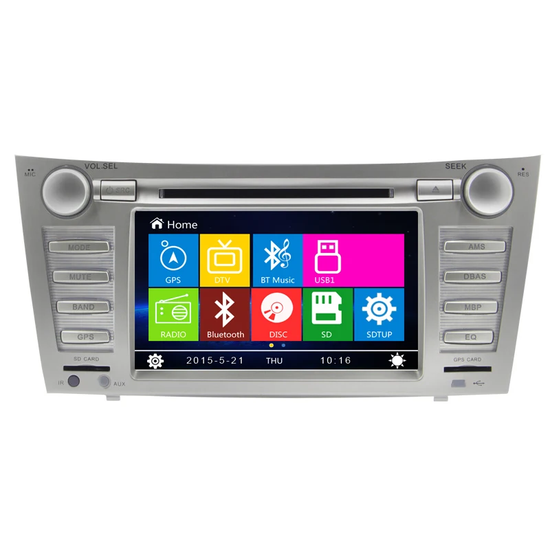 for Toyota Camry before 2012 Car dvd Radio Gps Bluetooth Steering Wheel Control Reversing Camera double