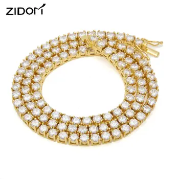 

Men high quality bling bling hiphop necklace women iced out 100% zircon 60cm long link Tennis Chains Necklaces fashion jewelry