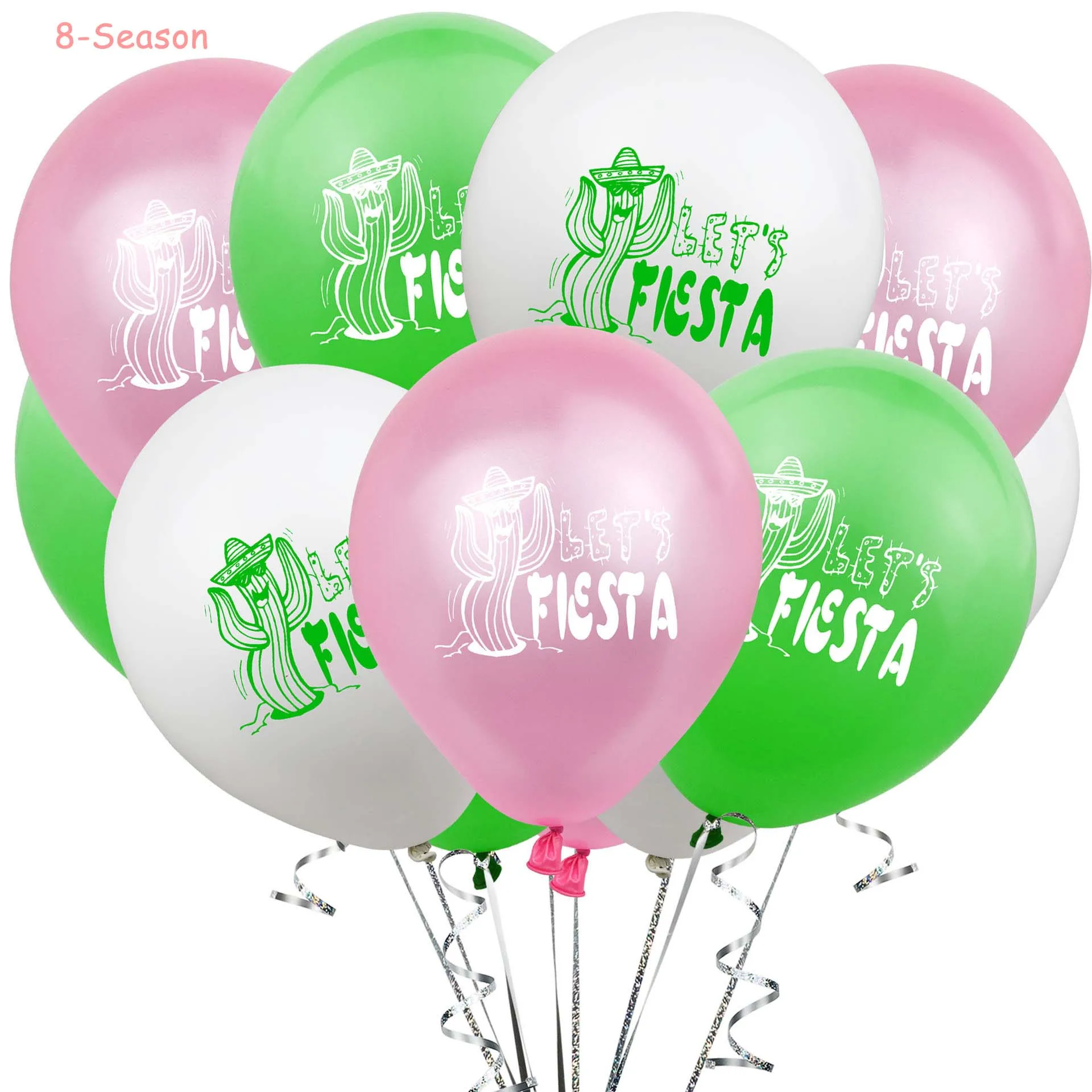 8-Season 10 шт 12 дюймов кактус Let's FIESTA воздушные шары Мексика карнавальный костюм