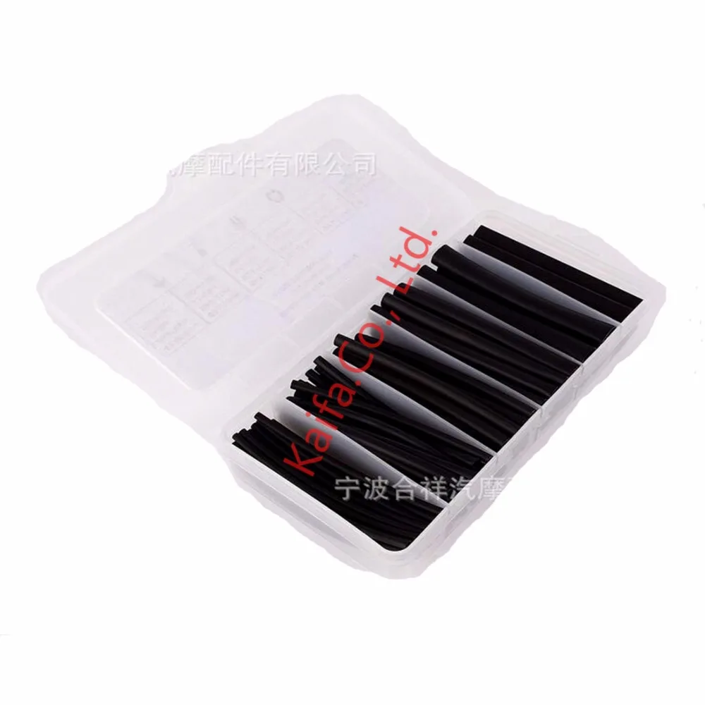 

(87 PCS) 2.4MM 3.2MM 4.8MM 6.4MM 9.5MM 12.7MM Black Assortment Ratio 3:1 Polyolefin Heat Shrink Tube Tubing Sleeving Wrap Wire C