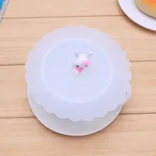 Силиконовые крышки для чашек с рисунками животных из мультфильмов, прозрачные герметичные изоляционные крышки для чашки с защитой от пыли, крышки для кофейного чая, крышки для чашек