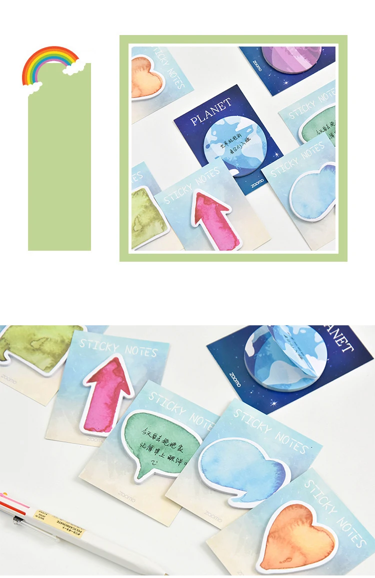 1 шт. Творческий Sticky Notes планета memo pad kawaii наклейки для скрапбукинга материал блокноты Memo простыни Детские канцелярские принадлежности