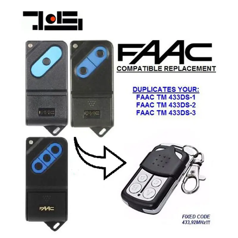

FAAC TM 433DS Hand Remote Comtrol 433.92MHz Garage Door Remote Control Clone /Duplicator
