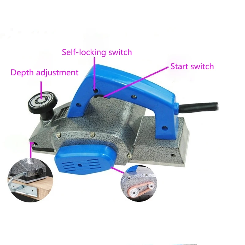 Станок Плотницкий и 220 v мощность строгальный станок по дереву с высокой мощностью, мульти-функциональное электрическое пластический строгальный станок 1000 Вт 1 шт