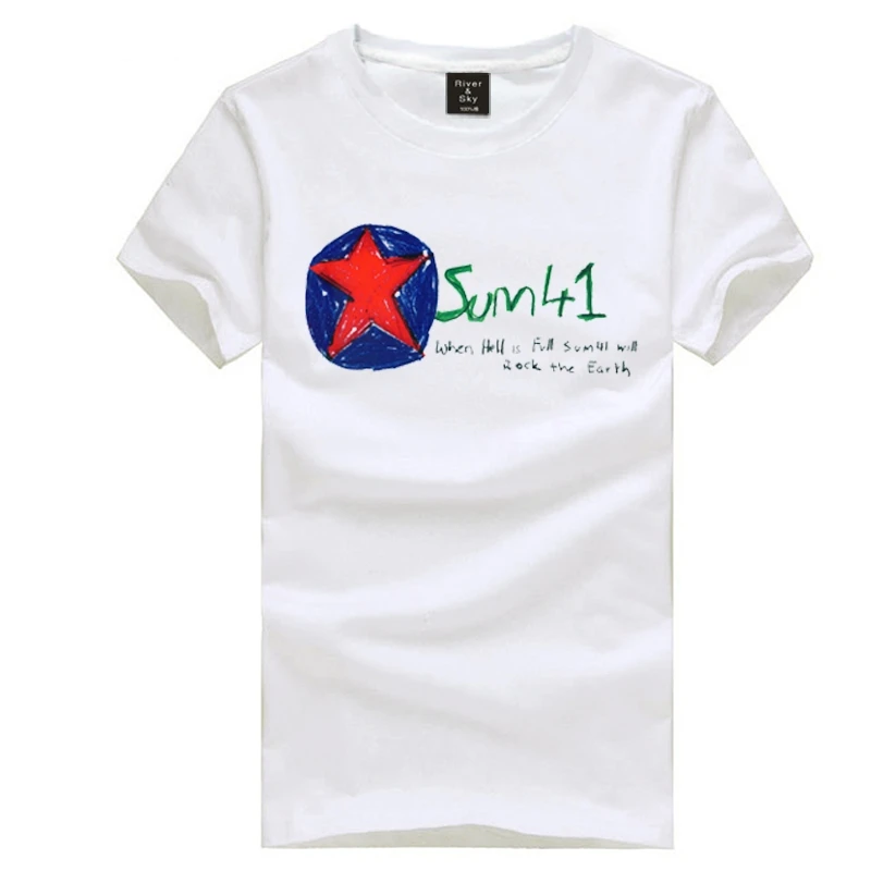 SUM 41 t shirt punk band short sleeve t shirt SUM41 rock music tee