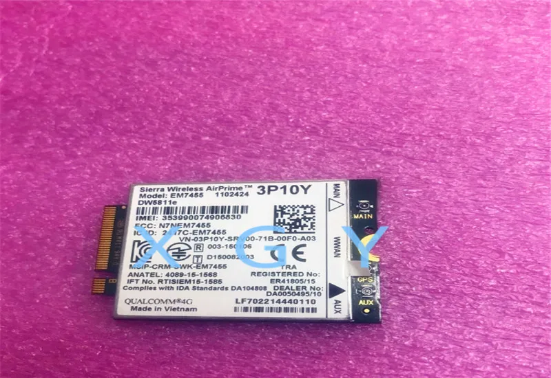Sierra Wireless Airprime Em7455 Dw5811E Per Dell E7270 E7470 E7370 E5570 Wireless Fdd/Tdd Lte 4G Cat6 Gobi6000 Wlan Card