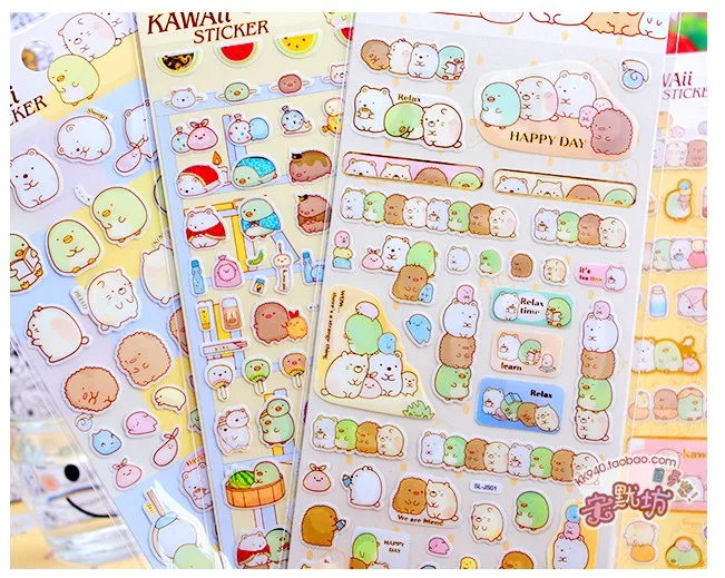 20 set /1 lot cute Korean Stationery kawaii Bio corner 3D planner