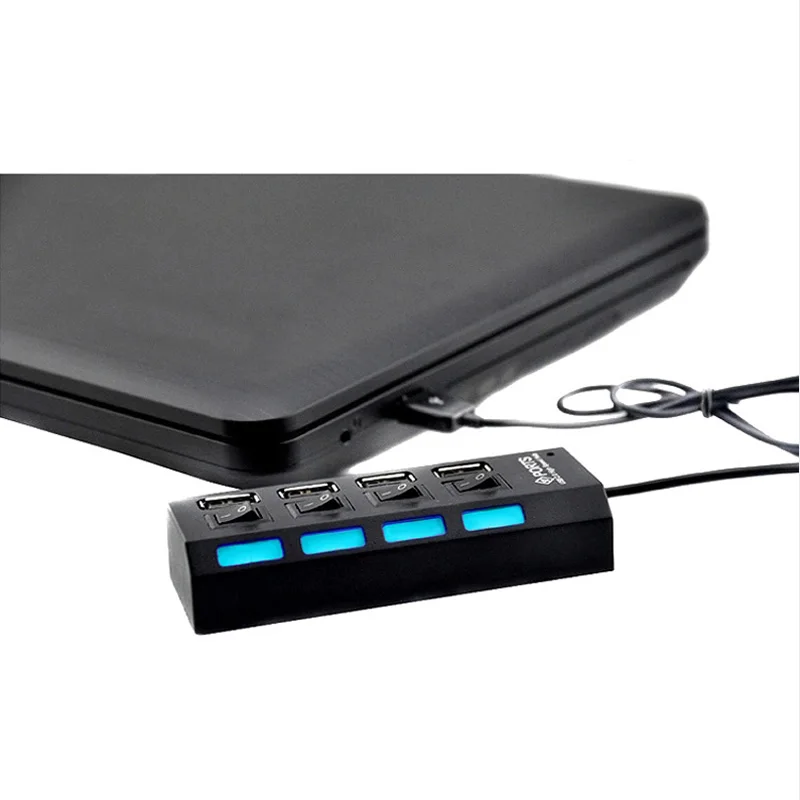 Новый Micro 4 портовый usb хаб 2 0 высокоскоростной сплиттер с переключателем ВКЛ/ВЫКЛ