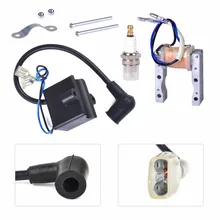 DWCX Motorcycle Ignition Coil+Magneto Stator+Spark Plug Fit for 49cc 50cc 60cc 80cc 2 Stroke Engine Motor Motorized Bicycle