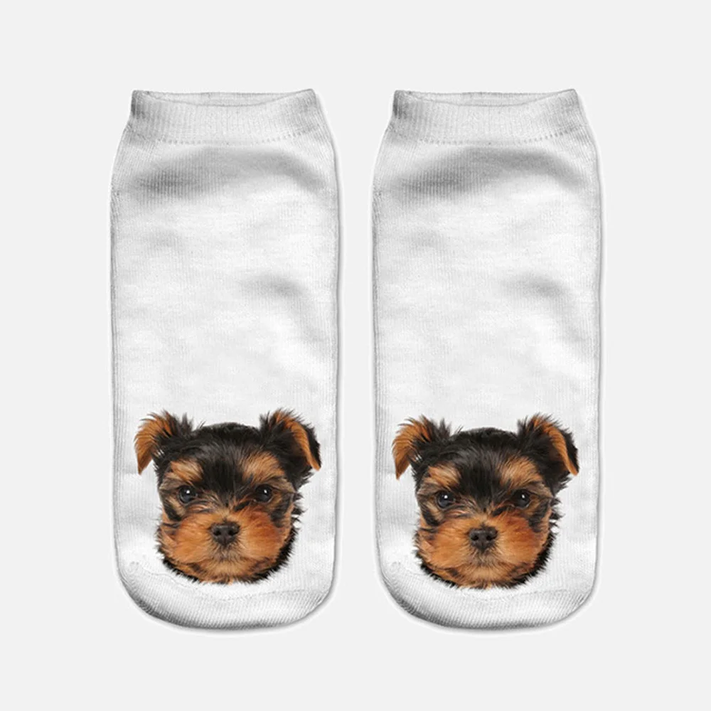 knee high socks 2018 New Cute 3D Print Socks Cool Lovely Dogs Women Ankle Socks Chaussette Animal Socks Art Cotton Hosiery Bad Dog Pug Life Sox knee high socks