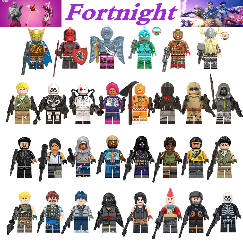 

Single Default Skin Skull Trooper Bumout Scorpion With Weapon Bricks Building Blocks Toys For Children