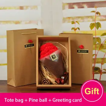 

Soap Flower Bouquet Artificial Carnation Flower In Gift Box Best Gift for Mother's Day Mom Birthdays Gift