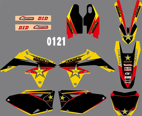 5 видов стилей команда графика фоны наклейки для RMZ450 2008 2009 2010 2011 2012 2013