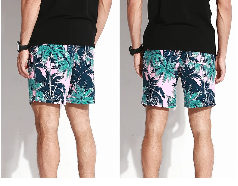 QIKERBONG Для мужчин Пляжные шорты Боксеры сундук шорты Повседневное бермуды Для мужчин купальники Новая мода быстрое высыхание