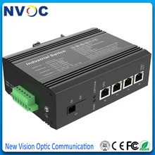 10/100M 1 волокно+ 4UTP(4RJ45), 1310/1550, 20 км SC, 100 м одиночный режим симплексный неуправляемый промышленный волоконно-оптический аудио-видео конвертер
