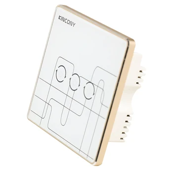 

Smart Light Control ZiGBee Wireless Key 3 gang and Wall Switch Via Smartphone APP Remote smart home kit Long distance