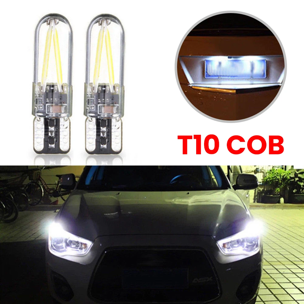 10x T10 194 168 W5W COB светодиоды с Canbus Авто-Стайлинг белые лампы для Габаритные огни яркая кварцевая Стекло лицензии светильник белые лампы