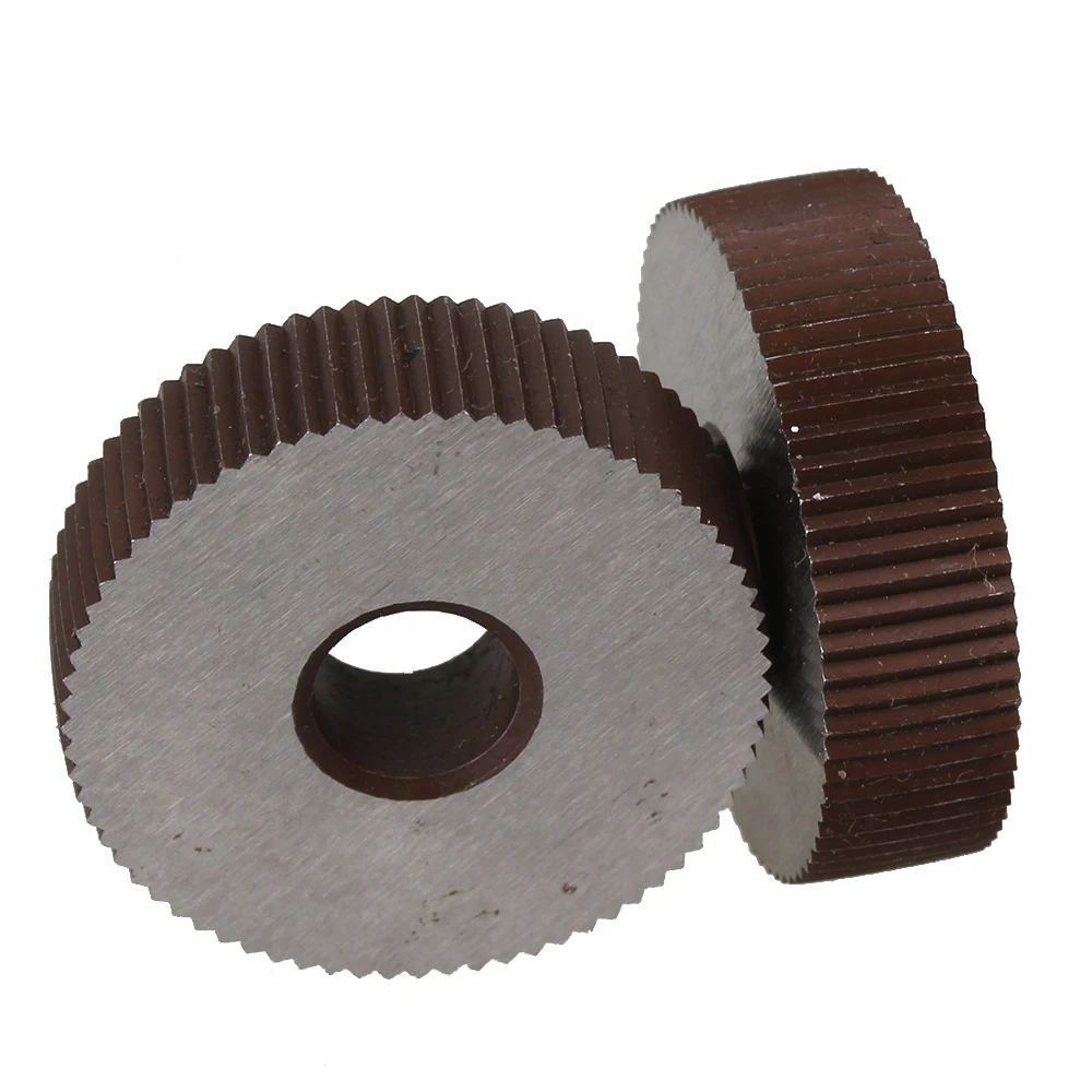 2Pcs Gear Hob Strength 0.5mm Wheel knurlStraight grain HSS Wheel Knife Knurled Machine Tools Accessories Lathe Embossing