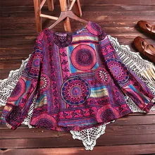 Bohemian T Shirt 2019 Women O Neck Female Spring Spain Style Boho Ethnic Long Sleeve Print T Shirt Bohemian T Shirt 2019 Women O Neck Female Spring Spain Style Boho Ethnic Long Sleeve Print T Shirt