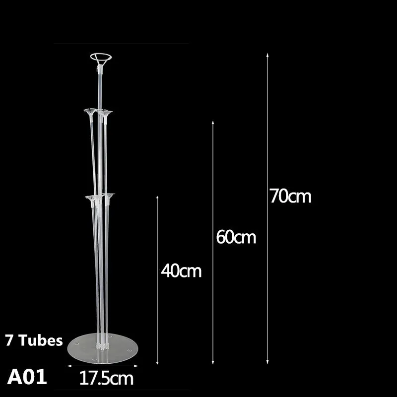 70-100 см 7/11 трубки воздушные шары подставка колонна база наклейки держатель шар аксессуары для свадьбы День рождения детский душ вечерние декор стола - Цвет: 7tubes stand A01
